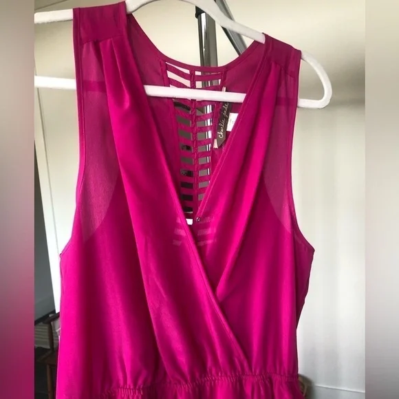 Pink Charlie Jade Women’s Faux Wrap Dress sz 10 - Picture 3 of 6